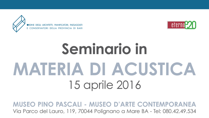 Seminario in MATERIA DI ACUSTICA