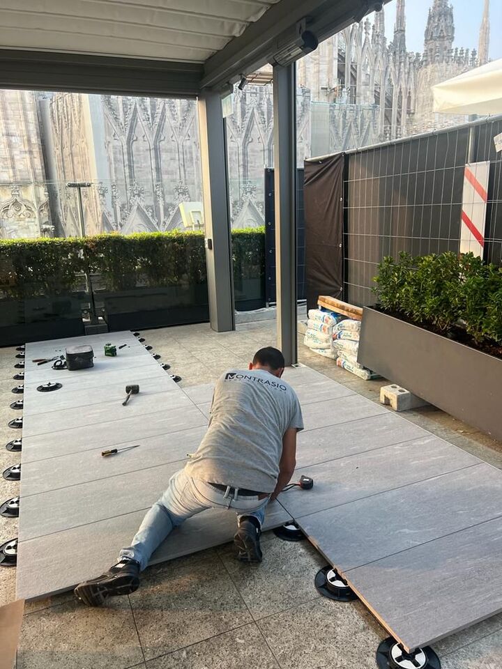 La ristrutturazione della terrazza della Rinascente a Milano in Piazza Duomo